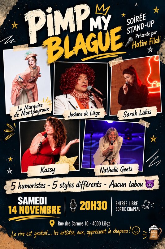 Spectacles Pimp Blague - Soirée stand up