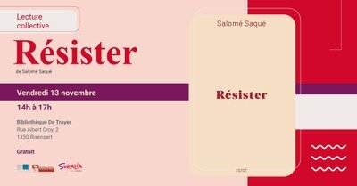 Conférences Lecture collective - Résister Salomé Saqué