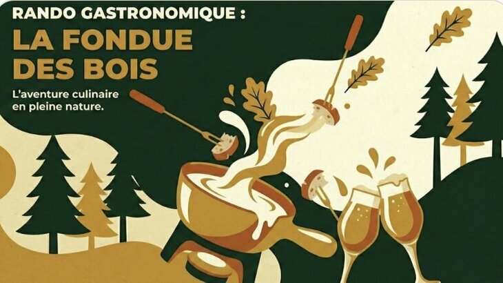 Loisirs Rando gastronomique : fondue bois Halle