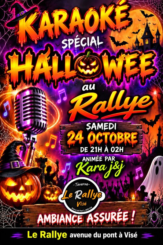 Soirées Soirée karaoké  Spécial Halloween  Rallye
