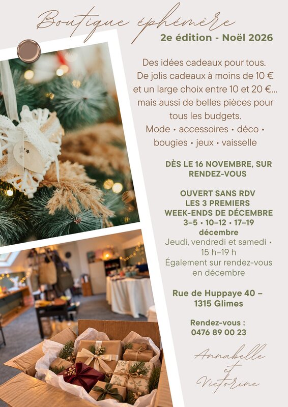 Marchés de Noël Boutique éphémère Noël Annabelle & Victorine