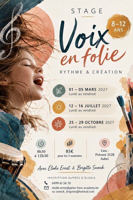 Stages,cours Voix folie: rythme création