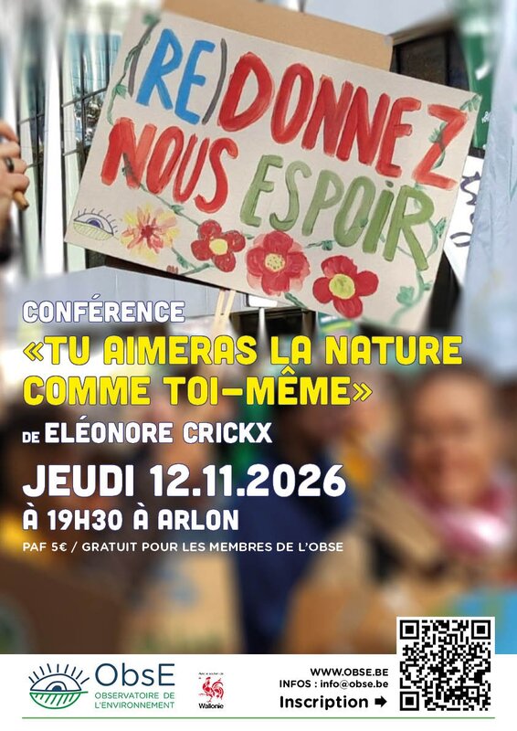Conférences Conférence: aimeras nature comme toi-même