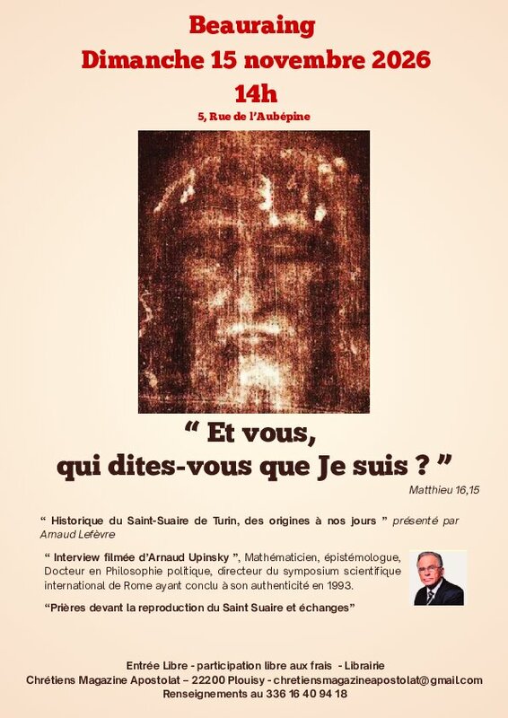 Conférences Conférence le Saint-Suaire