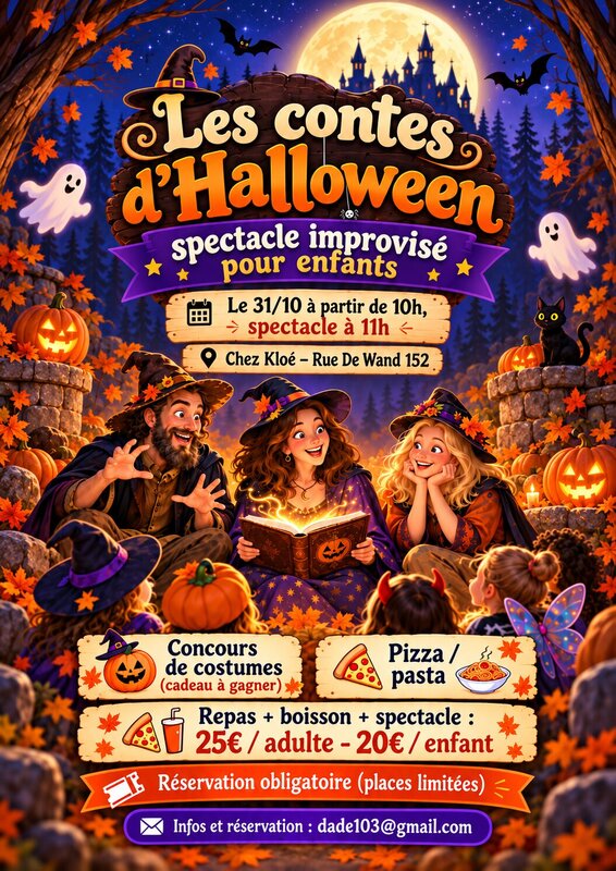Spectacles Les contes d Halloween - spectacle improvisé pour enfants