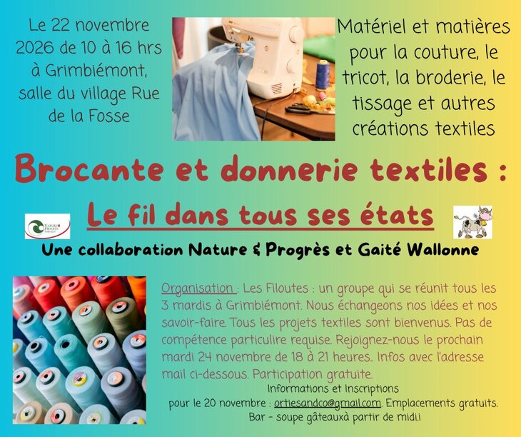 Loisirs Brocante Donnerie textiles: Fil dans tous états 