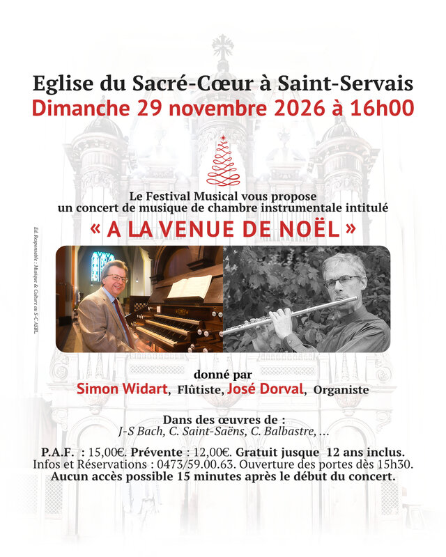 Concerts Concert musique chambre instrumentale intitulé la venue Noël 