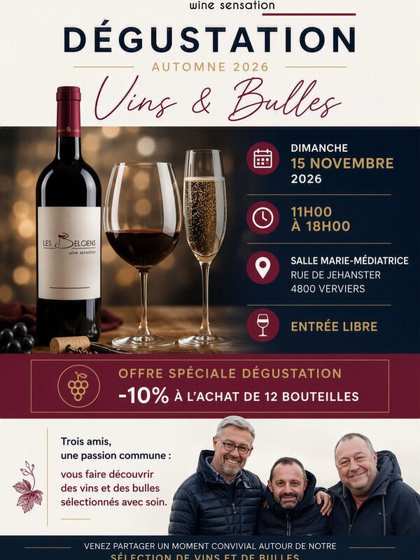 Loisirs Dégustation vins Belgiens