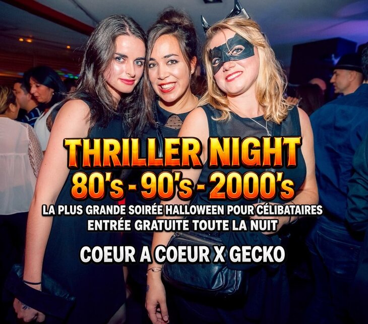 Soirées Thriller Night  Grande soirée Halloween pour célibataires | Entree Gratui
