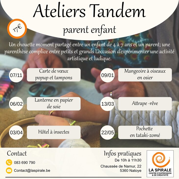 Stages,cours Atelier Tandem