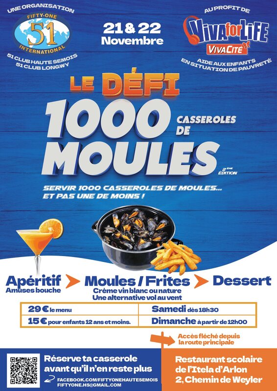Soirées Le Défi 1000 casseroles moules