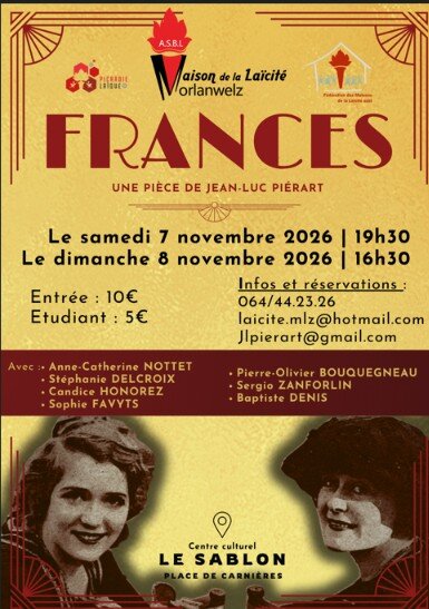 Spectacles Frances - pièce Jean-Luc Piérart