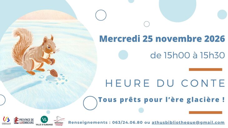 Spectacles Heure conte la bibliothèque d Athus | Tous prêts pour l ère glacière 