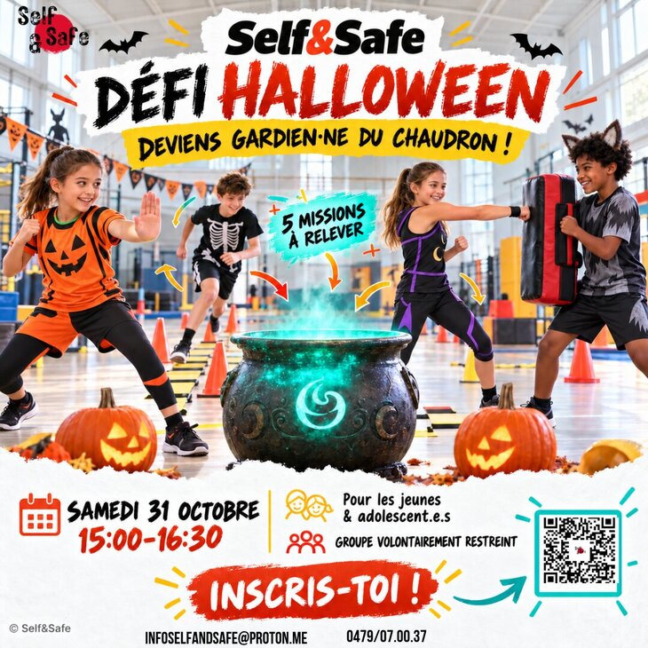 Stages,cours ‍♀️ Défi Halloween Self&safe Deviens Grand Gardien·ne Chaudron 