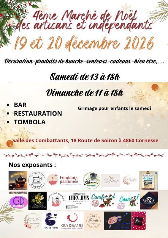 Marchés de Noël Marché Noël artisans des indépendants.