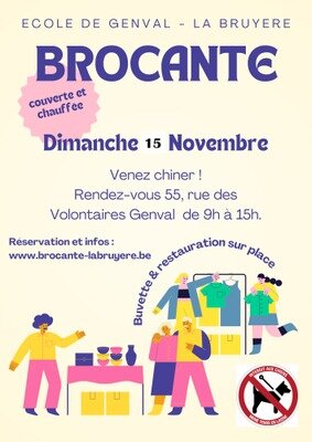 Brocante couverte école communale Genval