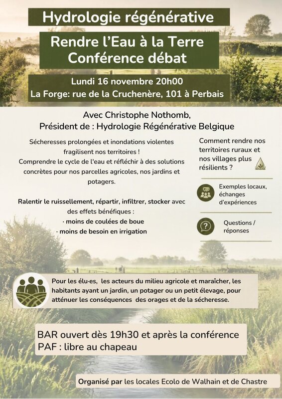 Conférences Rendre l’Eau la Terre - Hydrologie régénérative