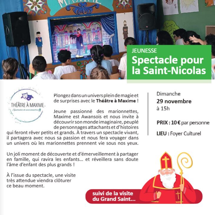 Spectacles Spectacle pour St Nicolas avec Théâtre Maxime